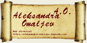 Aleksandra Omaljev vizit kartica